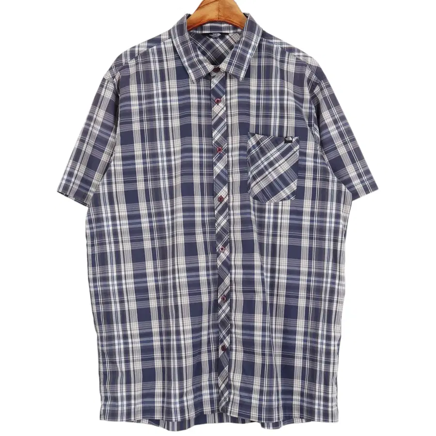 노스페이스  체크 반팔 셔츠 2XL / k4411