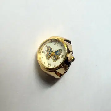 나비 모티브 골드 반지 워치 시계 vintage itimi