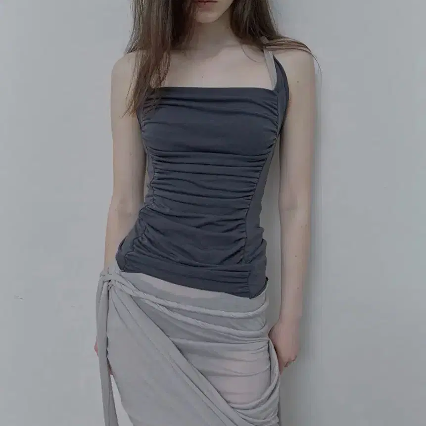 필세 Philce Mixed Drape Sleeveless 나시