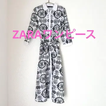 ZARA 자수 셔츠 원피스 롱 기장