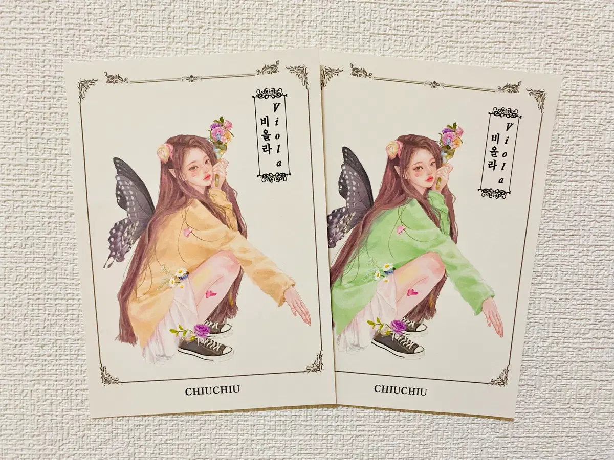 [인스] 치유/CHIU 인물 스티커 2set (비올라)