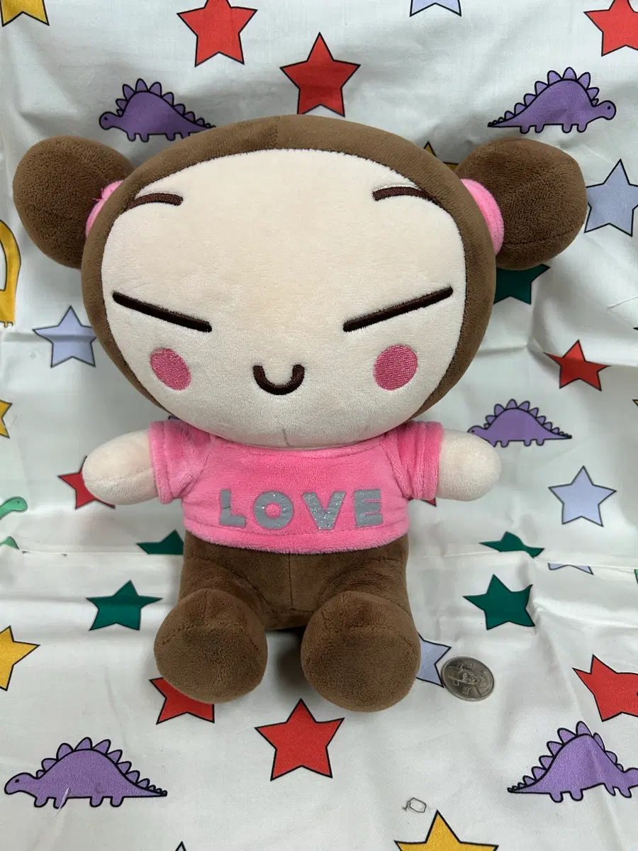 인형 핑크색 옷 LOVE 글씨