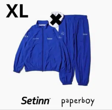 새상품 paperboy & Setinn 셋업 파랑 XL