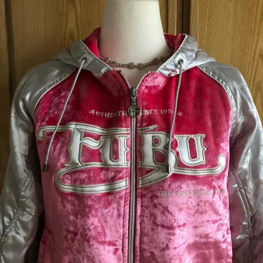 빈티지 FUBU 벨벳 후드 집업 y2k
