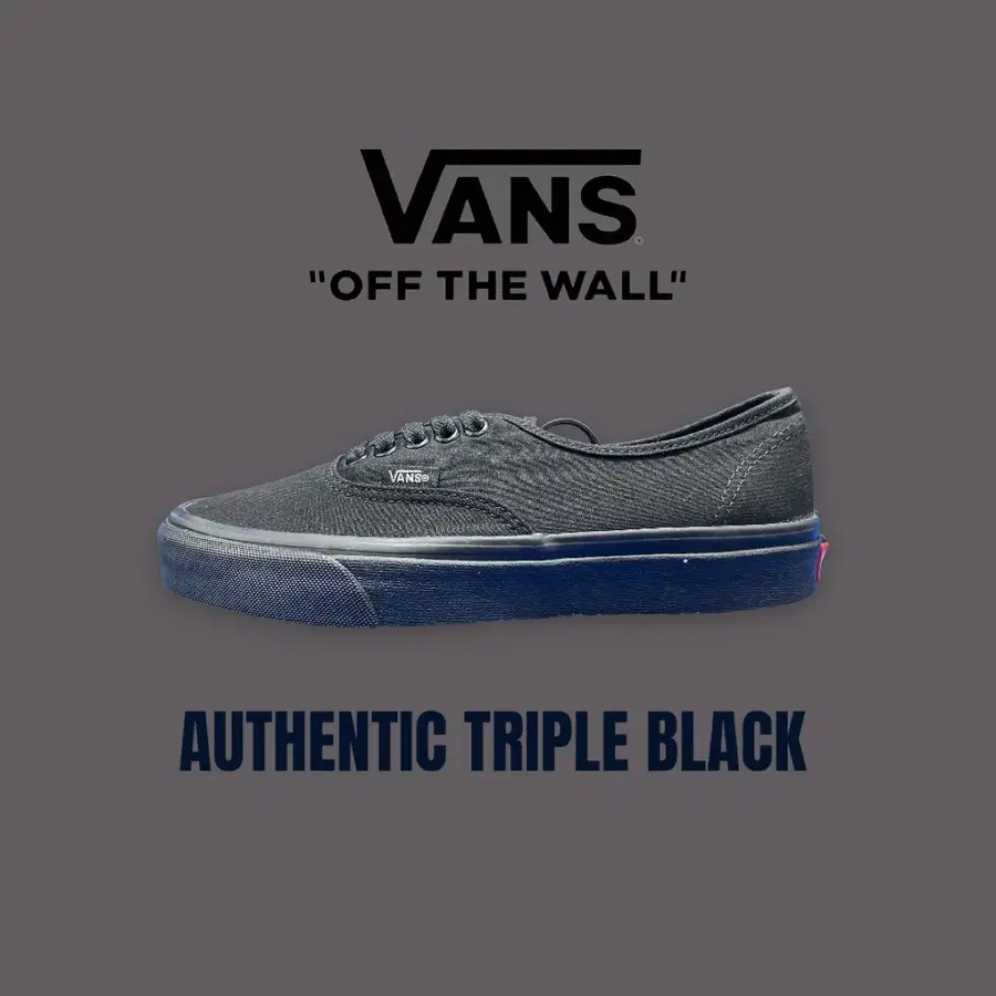 [반스아저씨] Vans 어센틱 트리플블랙 250mm