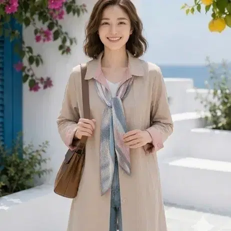 리본트렌치코트160미사용