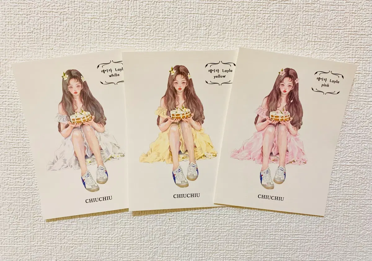 [인스] 치유/CHIU 인물 스티커 3종 set (레이라)