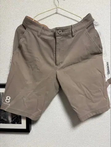 8YARDS 남성용 골프 팬츠 숏팬츠 베이지 L