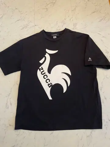 ZUCCa x le coq sportif 콜라보 T셔츠 M 블랙 빅 로고