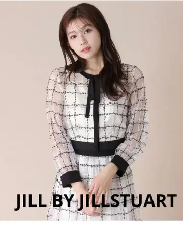 시어 체크 숏 기장 블라우스 긴팔 셔츠