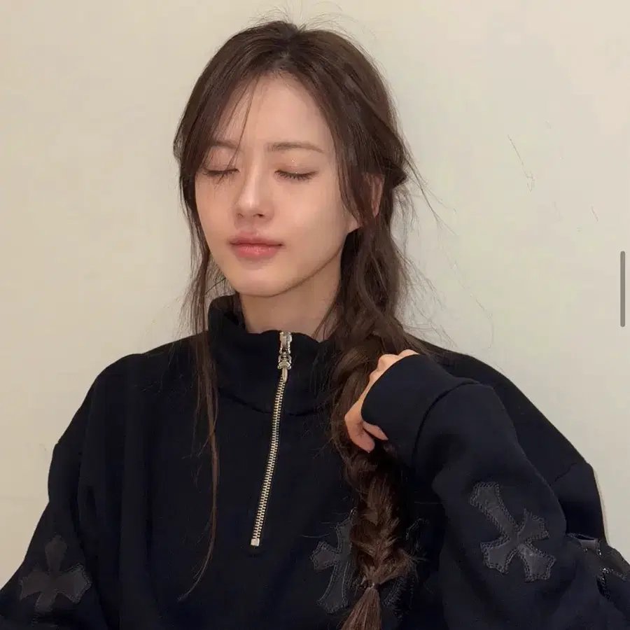 크롬하츠 크로스 패치 하프집업