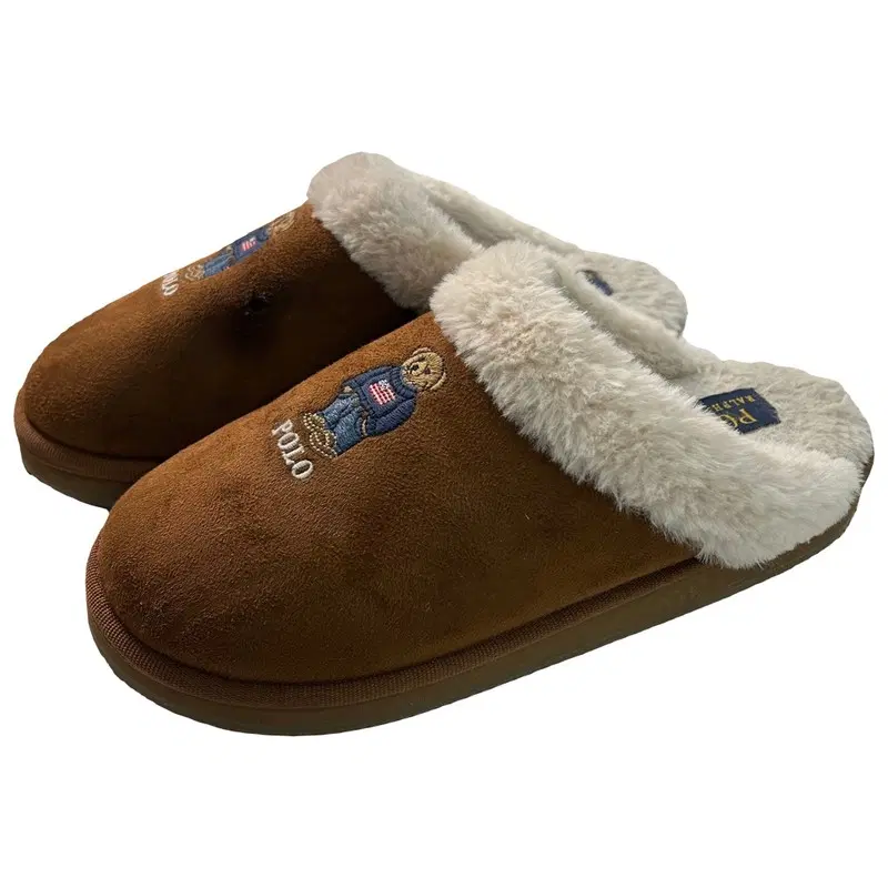 RALPH LAUREN 테디베어 스웨이드 스커프 브라운 230