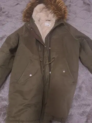 퍼 모즈 코트 모리걸 그런지 Y2K