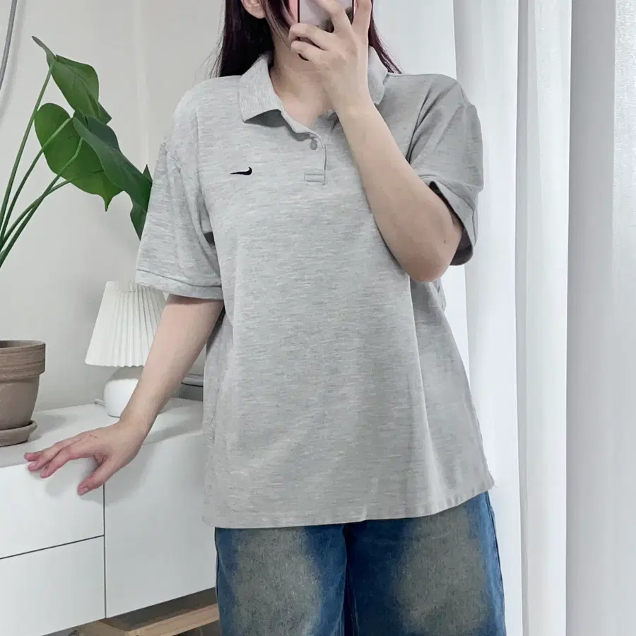 나이키 그레이 스우스 반팔카라티 [ L ]