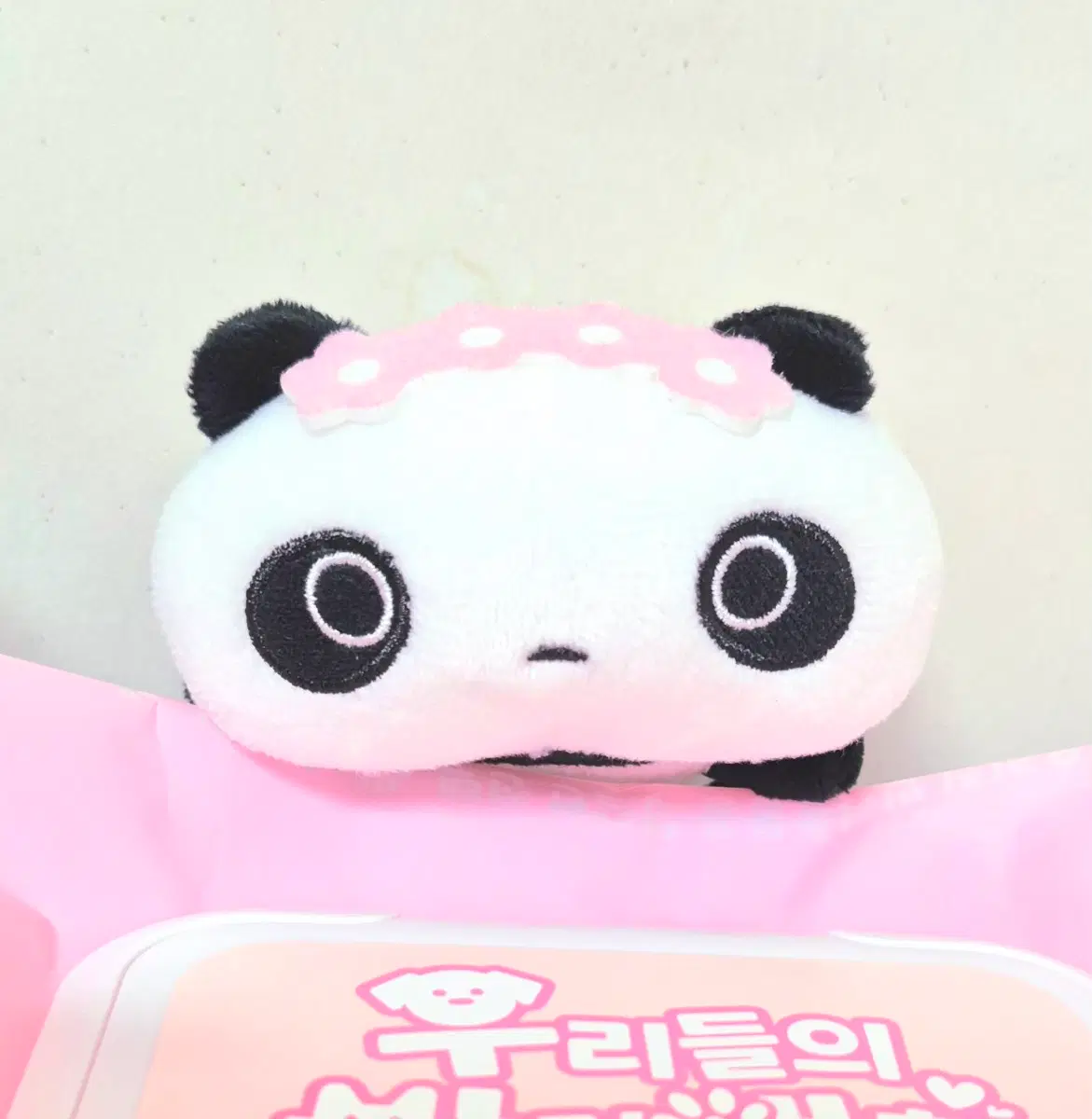 고전 빈티지 하나 꽃 타래팬더 인형 키링