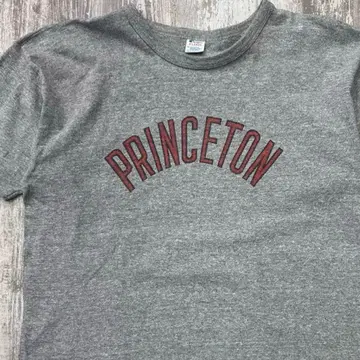 80s 챔피온 칼리지 T셔츠 멜란지 그레이 Princeton XL