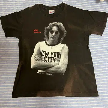 Hanes John Lennon T셔츠 USA제 L