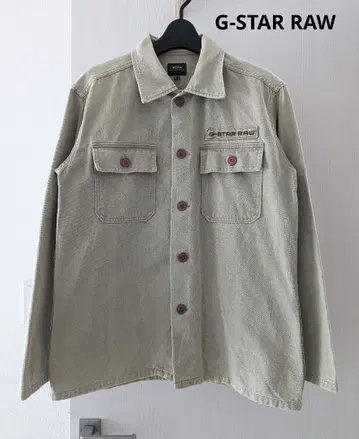 G-STAR RAW 긴팔 셔츠 로고 셔츠 코튼 100%