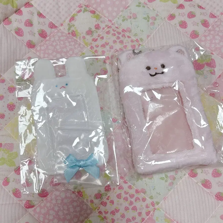 일괄 동물 탑로더 포카 홀더 우사기 핑크곰