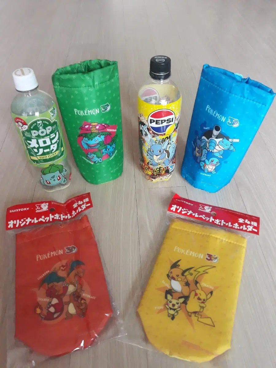 산토리 포켓몬 30주년 보틀파우치 4종
