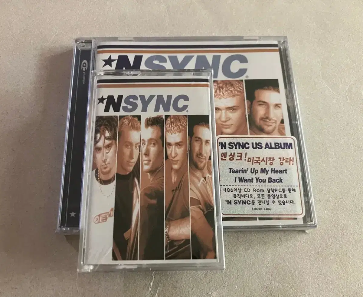 90년대 엔싱크 1집 NSYNC 라이센스 초판 미개봉 CD 카세트테이프 저스틴 팀버레이크