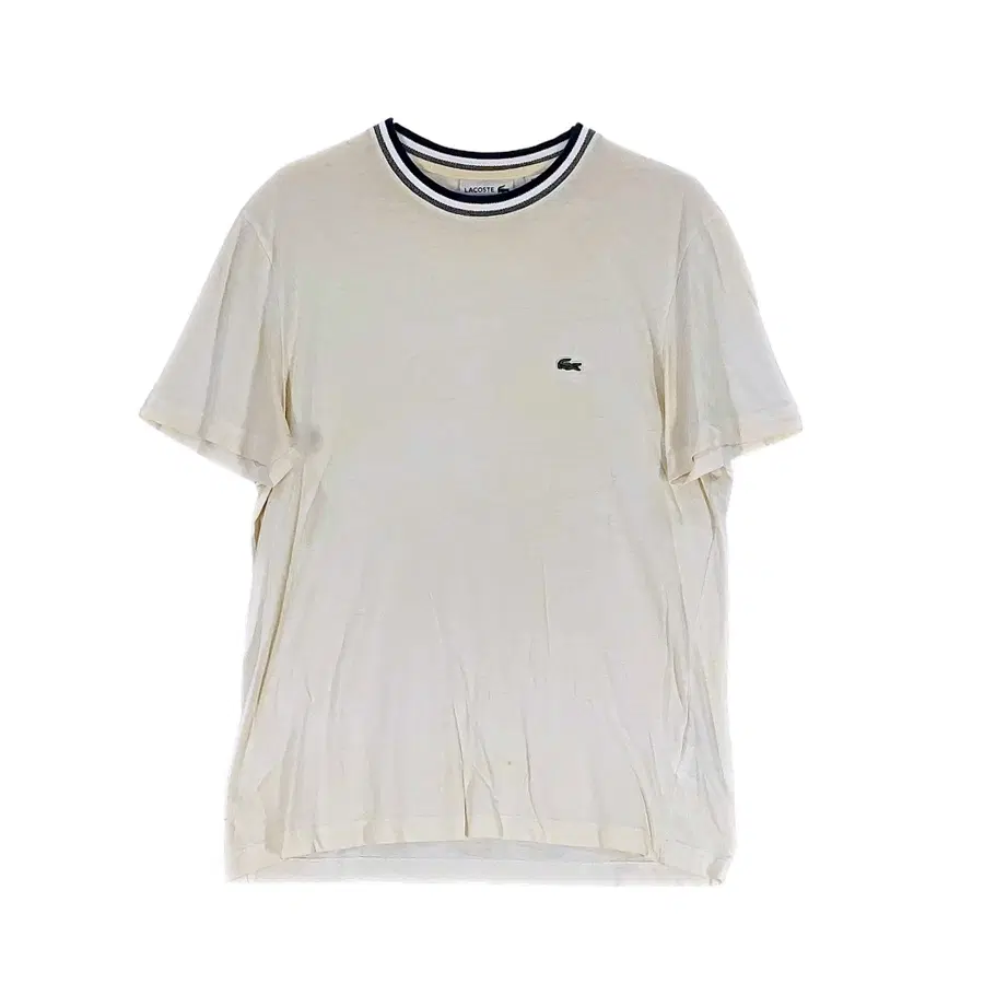 라코스테 남성 미니멀 슬림핏 반팔티 105 아이보리 00580