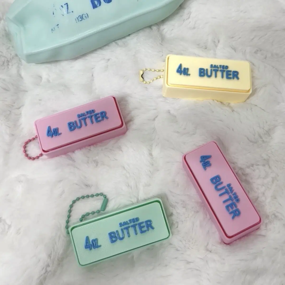 새상품 버터바 말랑이 st 클리커 클릭커 키캡 키링 피젯토이