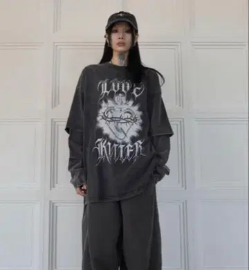 LOVE KILLER 러브 킬러 킬러 하트 긴팔 T셔츠 y2k 서브컬쳐