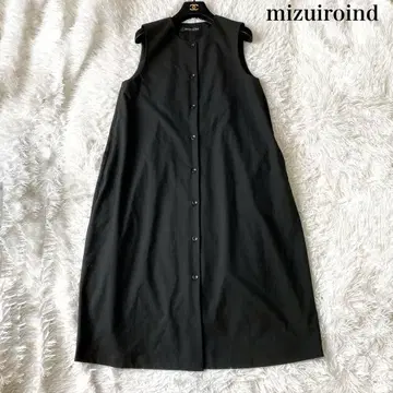 mizuiroind 슬리브리스 코쿤 원피스 롱 프리 사이즈