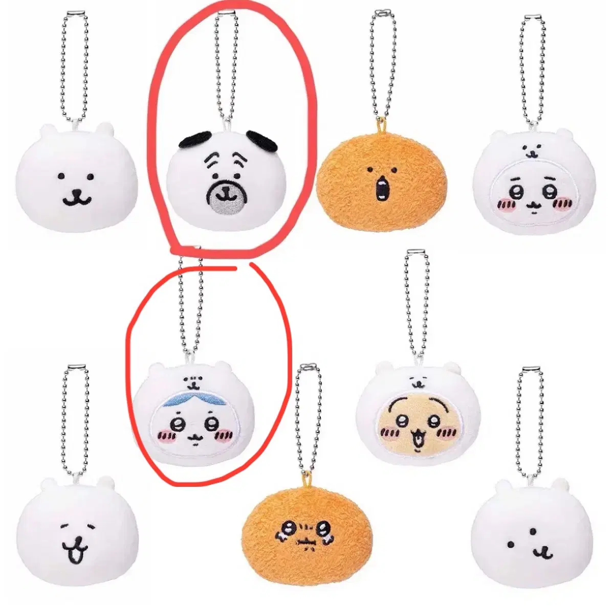 나가노마켓 농담곰 방울 마스코트 키링 퍼그상 / 하치와레