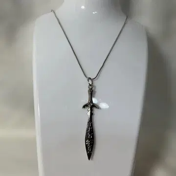 [새상품] 소드 모티브 목걸이 검 스네이크 체인 실버 (925)