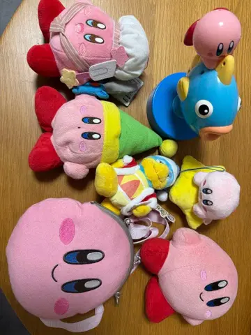 별의 커비 봉제 인형 마스코트 파우치 묶음 판매 7세트