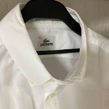 라코스테 버튼 다운 코튼 셔츠 화이트 LACOSTE