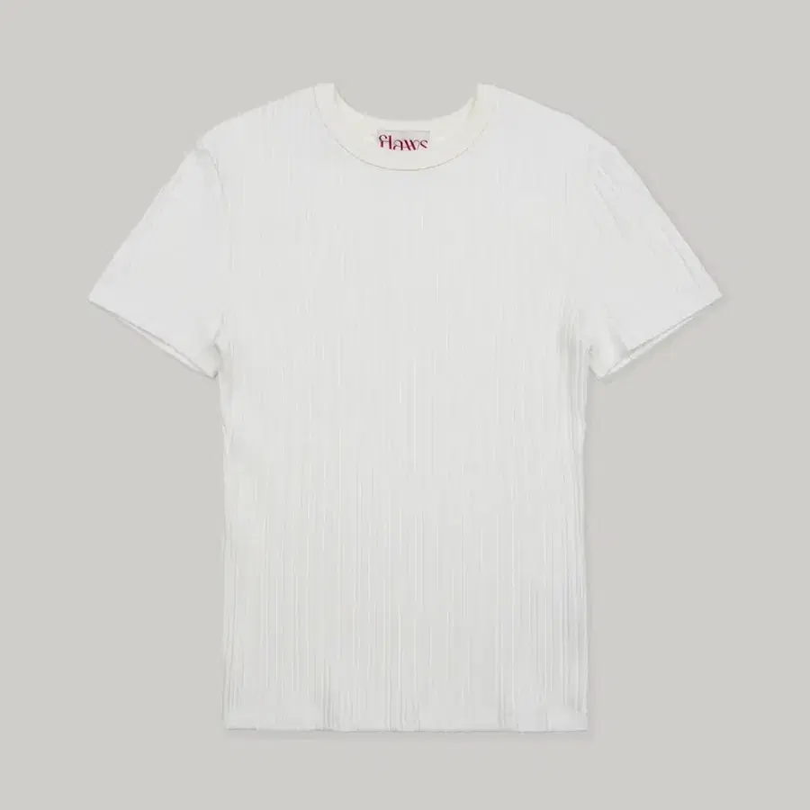 [플로즈룸] Ribbed Half Sleeve [WHITE]