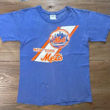 80s 90s MLB 뉴욕 메츠 프린트T USA 싱글