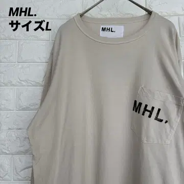 MHL. 마가렛호웰 롱T 포켓 로고 아이보리 L