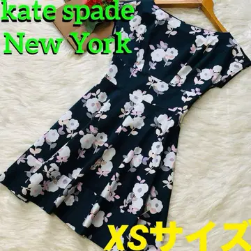 귀여운 kate spade NEW YORK 꽃무늬 원피스 네이비 XS