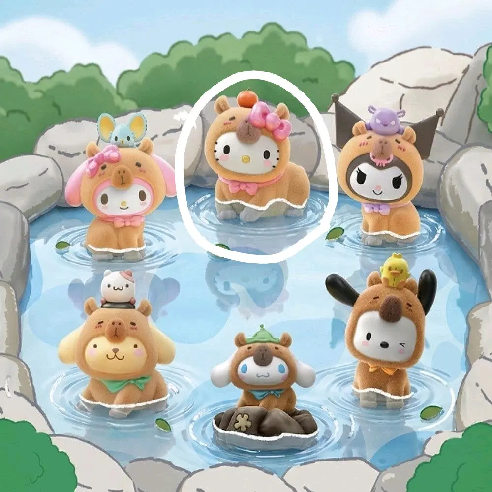 [미개봉] 산리오 랜덤 피규어 > 헬로키티 카피바라 피규어