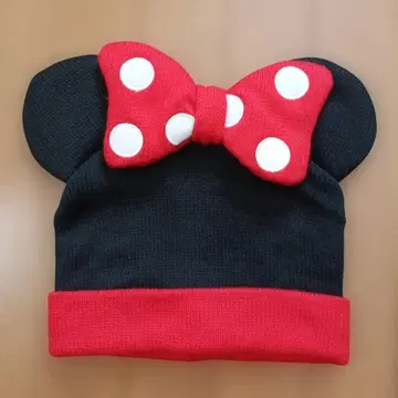 TDR 한정판 디즈니 미니 마우스 니트 모자 팬캡 58cm 귀 포함