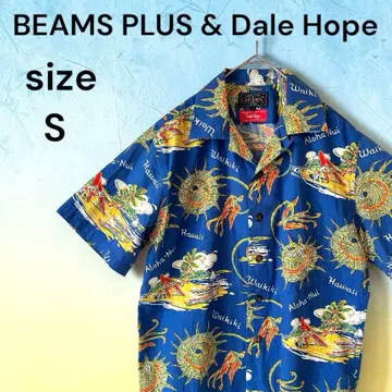 BEAMS PLUS & DALE HOPE 알로하 셔츠 남성용 S 사이즈