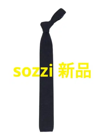 [ SOZZI MILANO ] 새상품 실크 니트 타이 BK 블랙