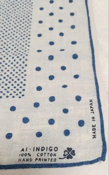 45rpm 반다나 미사용 손수건 AI INDIGO 면