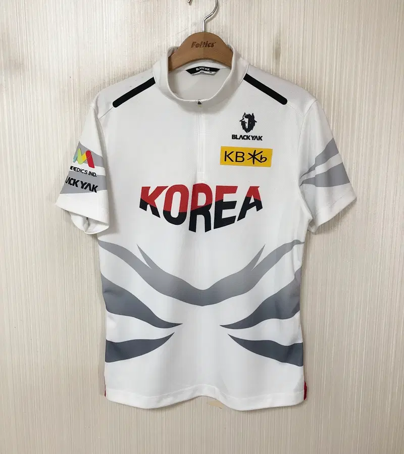 블랙야크 팀코리아 빙상국대 하프집업 트레이닝탑/셔츠 M(95)