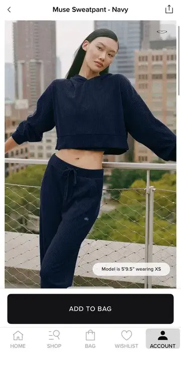 [ Alo yoga ] Muse 셋업/Navy 셋업