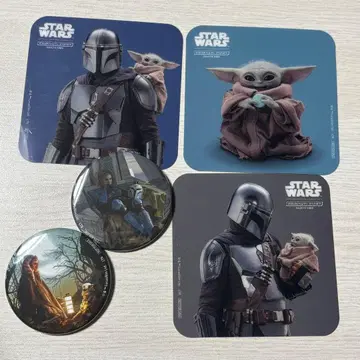 [가격 인하] STAR WARS 카페 만달로리안 그루구 코스터 캔뱃지