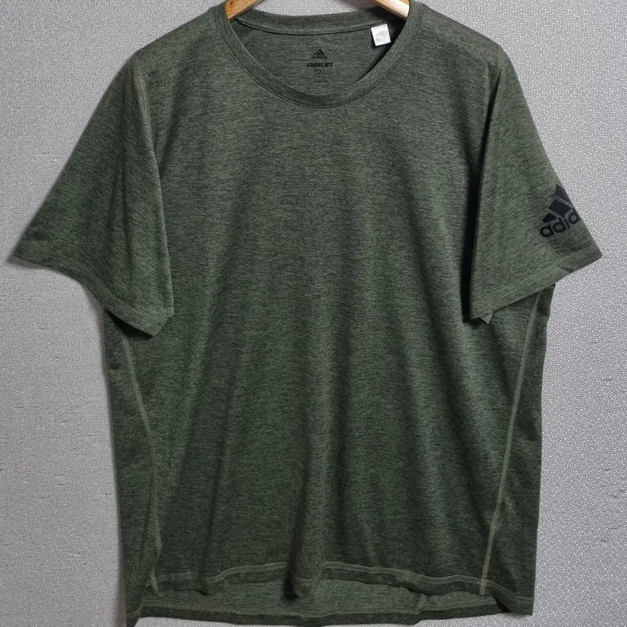 3XL ) 아디다스 프리리프트 카키그레이 기능성 반팔티