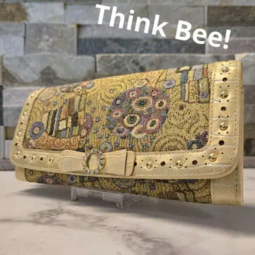새상품급 Think Bee! 싱크비 골든 클림트 장지갑 자수