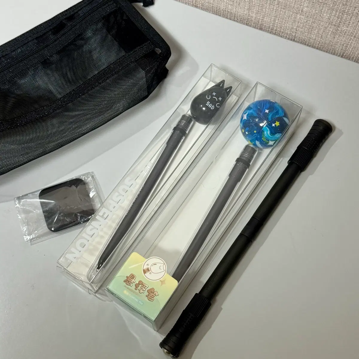 공중부양 자석 볼펜 스트레스해소 5종 블랙