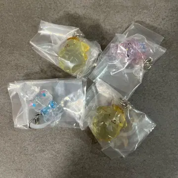 산리오 캐릭터즈 클리어 메지루시 액세서리 가챠가챠 4종 세트