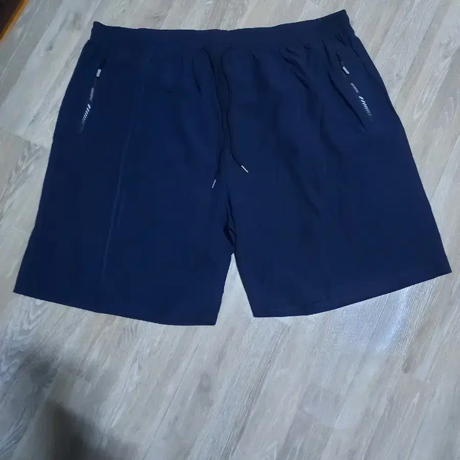 새거) 남성 반바지 7XL 빅사이즈 남색 허리밴딩 얇음(폴리+스판)